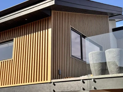 Wood-look metal siding in the Okanagan